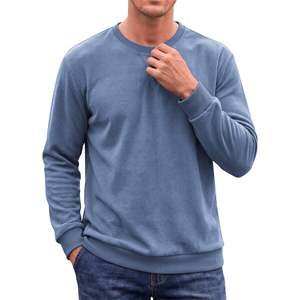 Sudadera de Hombre de Pana Gruesa con Cuello en V, Lana/Viscosa, con Bolsillo, de Secado Rápido, Suave, Corte Regular, para Invierno, Estilo Casual - Product Image 2