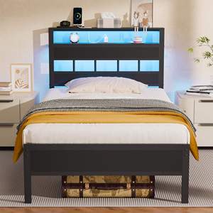 Meubles de maison OEM/ODM, lit intelligent en métal moderne, taille lit double, 17 kg/19 kg, lin noir/blanc, pliable, fabriqué au Vietnam - Product Image 5