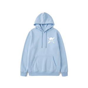 Sweat à capuche personnalisé avec logo Anime One Piece, imprimé, en molleton épais, surdimensionné, unisexe, streetwear, bleu clair - Product Image 1