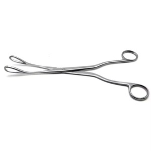 Pinzas Curvas Delgadas Reutilizables de Acero Inoxidable para Esponjas de Aplicación, Instrumento Médico Quirúrgico para Uso Hospitalario - Product Image 1