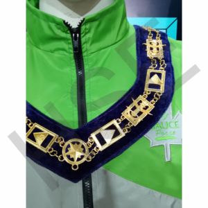 Ensemble de collier et tablier du Rite écossais de 33e degré avec ailes déployées et couronne - HSE - Product Image 2