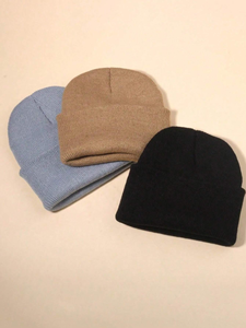 Gorro de Punto Personalizado de Diseño Urbano, Gorro de Pescador de Invierno, Gorros Color Rosa, Gorros con Logotipo Bordado, Gorro de Lana Acrílica - Product Image 2
