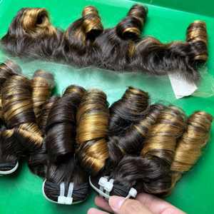CDYHAIRVN Promotion : Cheveux Humains 100% Naturels Super Double Drawn Bouclés et Volumineux, Closure HD Lace, Cheveux Vierges Noirs Ondulés - Product Image 2