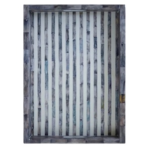 La mejor calidad American Home Decoraciones Unique Blue Indian Bone Stripes Bandejas para servir alimentos Tendencia para uso doméstico - Product Image 1