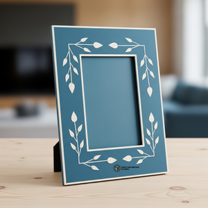 Cadre photo en os bleu incrusté, décoration d'intérieur de luxe faite à la main - Product Image 2