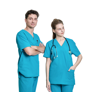 TOP QUALITY Cotton/Polyester/Spandex Canvas Scrubs Most Comfortable/useful Beauty Salon Jumpsuit Latest Design Hospital OEM/ODM - Product Image 2