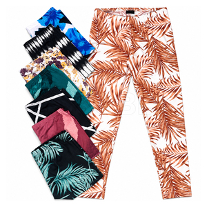 High Waist <b>Printed</b> <b>Leggings</b> Full Length Stretch Breathable Yoga Tights Sporty Style All Seasons Women's Wear OEM Customization - Product Image 4