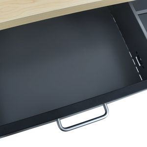 Banc de travail en acier noir 47,2"x23,6"x33,5" avec armoires à outils - Product Image 6