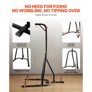 Supporto per Sacco da Boxe in Acciaio Resistente, Capacità 140 Libbre, Rack Autoportante per Sacco da Sabbia, Attrezzatura per Allenamento di Boxe - Product Image 3