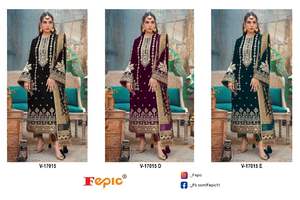 Winter Radiance Velvet Brodé Salwar Kameez Chic Jacquard Bottom & Dupatta Assorti pour un Look Stylisé - Product Image 6
