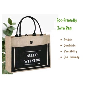 Sac en jute artisanal bleu clair, sac fourre-tout en toile de taille moyenne avec poignée d'épaule, sac de shopping pour usage quotidien, sac fourre-tout en jute - Product Image 4