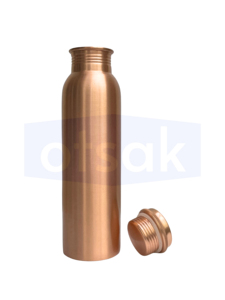 OTSAK Bouteille d'eau portable de luxe moderne jaune à imprimé uni avec couvercle en cuivre, idéale pour le bureau, l'extérieur, la maison, le camping et les voyages, 32 oz - Product Image 3