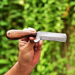 Cuchillo de Caza y Camping de Acero de Damasco Hecho a Mano, de Grado Industrial, con Mango de Madera y Hoja Recta de 8 Pulgadas - Product Image 5