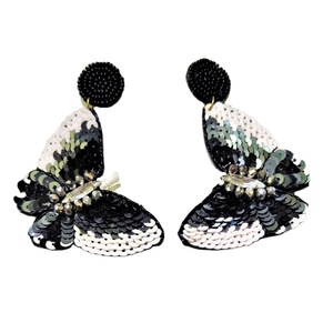 Fashion Jewelry Seed Bead Embroidered <b>Earrings</b> From India <b>Handmade</b> <b>Earrings</b> for Women and Girls - Product Image 4