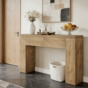 Consolle Lunga Moderna di Lusso in Legno Massello, Arredamento Contemporaneo per Ingresso, Appartamento, Hotel, Soggiorno - Product Image 5