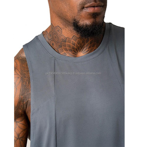 Wholesale Sport Singlet <b>Mens</b> Summer Tank <b>Top</b> Elastane Gym Clothing Muscle Fit Solid Color Premium Cotton Spandex <b>Men</b> Tank <b>Top</b> - Product Image 5