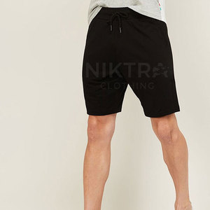 Shorts pour hommes à taille haute avec cordon de serrage, tricotés, unis, écologiques, à séchage rapide et respirants, personnalisables avec votre logo, service OEM, best-seller - Product Image 4