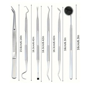 Kit Profesional de Espejo Bucal para Limpieza Dental, Herramientas Ergonómicas de Acero Inoxidable para Higiene Oral, Limpiadores Interdentales, Palillos Dentales - Product Image 2