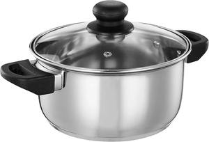 Marmite de cuisson antiadhésive robuste en acier inoxydable avec couvercle, faitout durable, casserole à soupe résistante à la chaleur, ustensile de cuisine pour la maison - Product Image 2