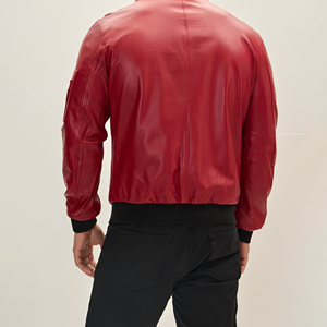 Chaqueta de Cuero Personalizada para Hombre, Estilo Motero, Piel de Oveja Genuina, Corte Ajustado, Clásica Vintage, Abrigo de Cuero, Ropa Casual de Invierno - Product Image 3