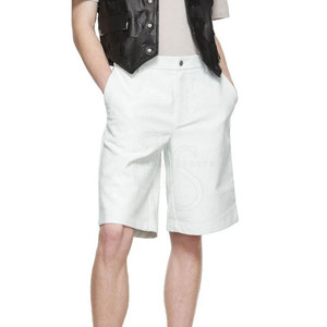Lightweight Casual Canvas Men Leather Shorts Comfortable Button Fly Closure Top Selling Summer Wear Plain Dyed Solid <b>Waterproof</b> - Product Image 5