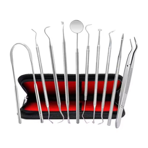 Juego de 8 Piezas de Instrumentos Dentales Personalizados de Última Generación: Raspador de Dientes, Espejo Bucal, Sonda, Limpiador, Pinzas - Product Image 1