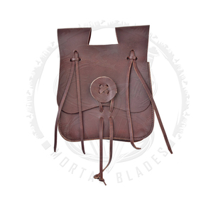 Authentic Medieval Vintage Viking Culture Genuine <b>Leather</b> Waist Bag <b>Pouch</b> Historical <b>Belt</b> Purse - Product Image 1