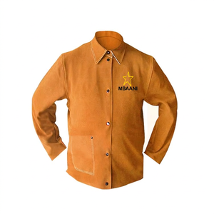 MBAANI เสื้อแจ็คเก็ตทำงานแขนยาวสีน้ำเงิน ป้องกันรังสี ทนไฟ ทนความร้อน 500C กระดุมด้านหน้า ทรงปกติ ชุดทำงานเพื่อความปลอดภัย - Product Image 4