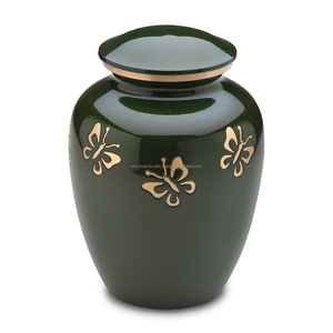 Urna de cremación Forget clásica moderna para cenizas humanas está hecha de latón macizo hecho a mano con un tono de medianoche - Product Image 2