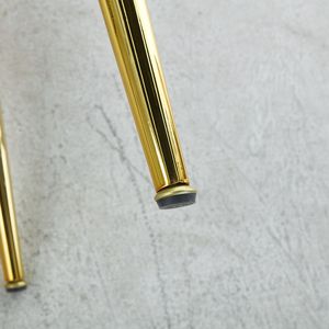 Tavolo da Pranzo, Ufficio e Caffè Estensibile in Oro e Bianco 100/140/180x100x75cm con Gambe in Metallo e Piano in MDF - Product Image 5