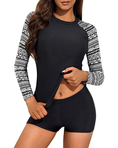 Traje de Baño de Dos Piezas para Mujer, Manga Larga, Protección Solar, Traje de Neopreno, Hecho en Pakistán, Precio Económico, Personalizado - Product Image 1