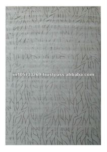 พรมทิเบตปักลายทำมือ ขนาดใหญ่ ป้องกันลื่น ป้องกันคราบ ผลิตจากเส้นใยไผ่ ขนหนา รุ่นคูมาร์ 14960 สีเงิน - Product Image 6