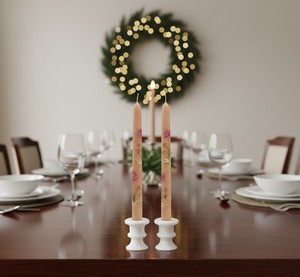 Velas Votivas Cónicas Hechas a Mano de Primera Calidad, sin Llama, para Navidad, San Valentín, Halloween, Decoración del Hogar, Ambiente Minimalista de Oficina - Product Image 3