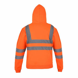 Sudadera de Seguridad Reflectante de Alta Visibilidad para Hombre, con Franjas Reflectantes, Precio de Fábrica OEM Personalizado - Product Image 2