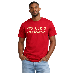 T-shirt à 3 lettres Kappa Alpha Psi rouge, vêtement de fraternité grecque avec un design classique, confort premium et style intemporel - Product Image 1