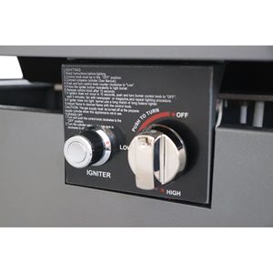 Tavolo Braciere da Esterno in Acciaio Nero con Coperchio 25 H X 42 L - Product Image 3
