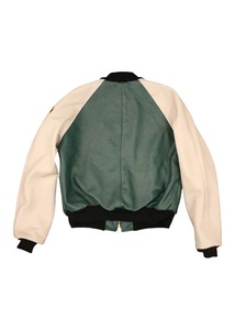 FLY GEENIUS X VANSON LEATHERS Eco-Friendly Windproof <b>Heated</b> STREETWEAR BOMBER <b>JACKET</b> BONE/GREEN - Product Image 2