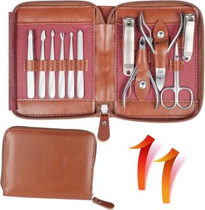 Hot Selling Stainless Steel <b>Manicure</b> <b>Kits</b> Premium Nail Care Accessories and Luxury Portable Storage Case - Product Image 4