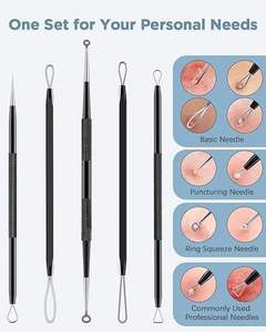 Extractor de Puntos Negros y Espinillas de Acero Inoxidable, Herramienta para Eliminar Puntos Negros y Blancos, Pinzas para Extraer Espinillas - Product Image 2