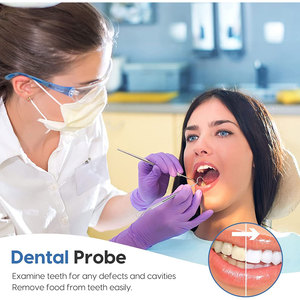 Professional Dental Tartar Scraper 100% Stainless Steel Double-Sided Hook & Angled Pick | <b>Precision</b> <b>Tool</b> for Teeth Plaque - Product Image 3