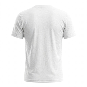 Camiseta Blanca de Manga Corta para Hombre, Cuello Redondo, Corte Regular, Transpirable, Tejido Jersey con Estampado por Sublimación, Informal - Product Image 3
