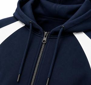 Sweat-shirt à capuche zippé pour homme, poche, 100% coton molletonné 280g, coupe classique, streetwear décontracté, écologique, séchage rapide, hiver, ODM - Product Image 4