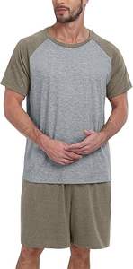 Conjunto de Pijama para Hombre, Pijama de Verano, Ropa de Dormir Ligera de Manga Corta, Conjunto de Dormir Suave y Cómodo con Bolsillo - Product Image 3