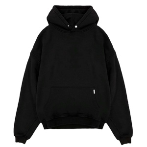 Lavish Look High Quality 400 GSM French Cotton Thick Plain Heavyweight Oversized Unisex for <b>Sleeve</b> Winter <b>Hoodies</b> Men's - Product Image 5