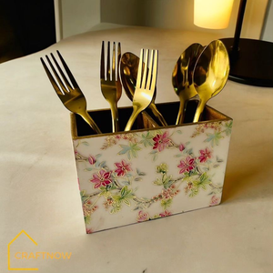 Support à Couverts en Bois Imprimé Écologique, Design Rustique, Lavable au Lave-Vaisselle, Idéal pour Cuillères, Fourchettes, Couteaux et Rangement de Mouchoirs – Meilleures Ventes - Product Image 5
