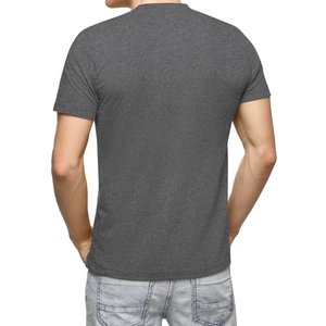 T-shirt à manches courtes col rond pour homme en coton uni disponible en grandes tailles - Product Image 5