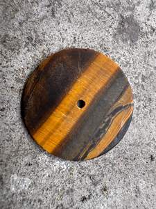 Tiger Eye Stone <b>Watch</b> Dial Flat Round Disc Natural Gemstone Loose <b>Watch</b> Making Stone Dials - Product Image 4