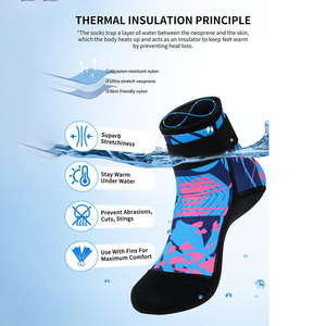 Best Selling Sewing Hub Unisex Neoprene <b>Socks</b> 3mm/5mm <b>Thickness</b> Reinforced Abrasion Resistant Adjustable Elastic Hook Loop - Product Image 4