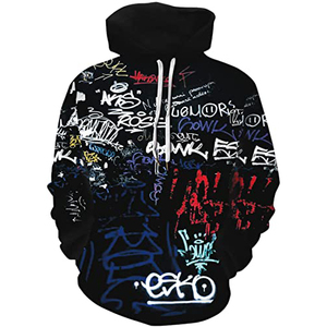 Sweat-shirt unisexe à capuche imprimé 3D chats, coupe ample, décontracté, impression par sublimation, 100 % coton molletonné, écologique, pour l'automne - Product Image 1