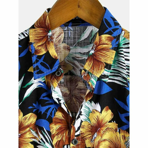 Chemises hawaïennes élégantes pour hommes, idéales pour les vacances, avec motifs floraux et tissu léger - Product Image 4
